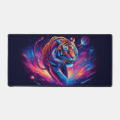 Galaktischer Tiger, Augen fangende Neontiere Schreibtischunterlage (Vorderseite)