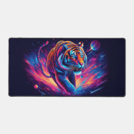 Galaktischer Tiger, Augen fangende Neontiere Schreibtischunterlage
