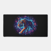Galaktischer Tiger, Augen fangende Neontiere Schreibtischunterlage (Vorderseite)
