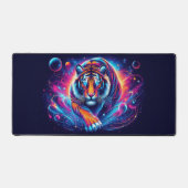 Galaktischer Tiger, Augen fangende Neontiere Schreibtischunterlage (Vorderseite)
