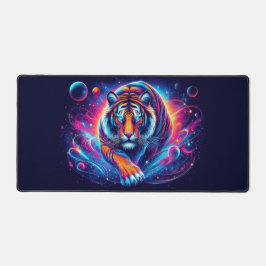 Galaktischer Tiger, Augen fangende Neontiere Schreibtischunterlage