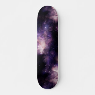 Galaktischer Weltraum - Lila Nachthimmel Skateboard