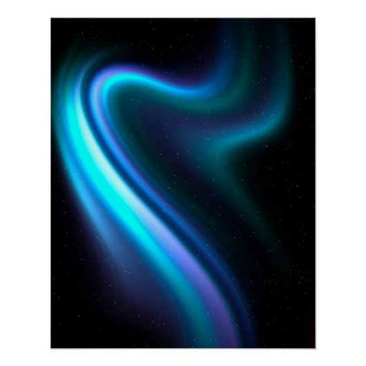 Galaktisches Aurora-Polaris-Glossenposter Poster (Vorderseite)