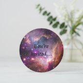 Galaktisches Äußeres Lila Nebulat Einladung (Stehend Vorderseite)