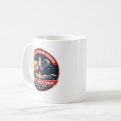 Galaktisches Explorationsprogramm Vintage-Raumfahr Kaffeetasse (Vorderseite Links)