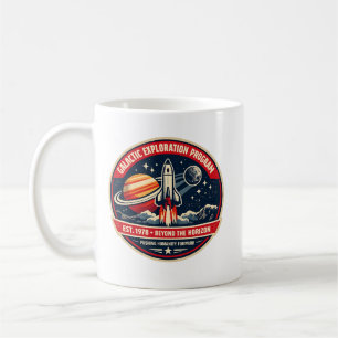 Galaktisches Explorationsprogramm Vintage-Raumfahr Kaffeetasse
