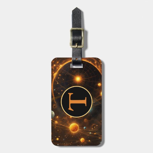 Galaktisches Flüstern Gepäckanhänger (Vorderseite vertikal)