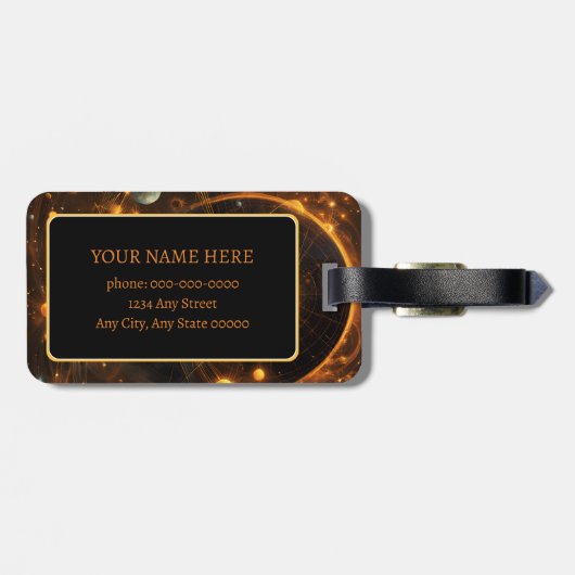 Galaktisches Flüstern Gepäckanhänger (Rückseite horizontal)