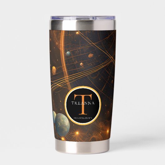 Galaktisches Flüstern Thermobecher (Vorderseite)