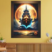 Galaktisches Geisterschiff der Meere von Xzendor7 Leinwanddruck (Insitu (Wohnzimmer))