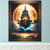 Galaktisches Geisterschiff der Meere von Xzendor7 Leinwanddruck (Insitu (Holzboden))