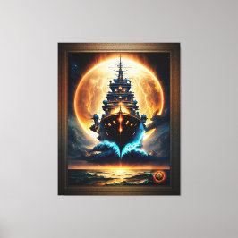 Galaktisches Geisterschiff der Meere von Xzendor7 Leinwanddruck