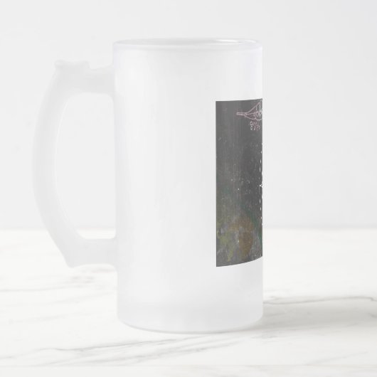 Galaktisches Glimmer: Räder des Zeituniversums Mattglas Bierglas (Links)