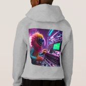 **"Galaktisches Groove Monster: Alien Rave Synth P Hoodie (Rückseite)