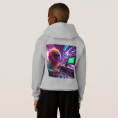 **"Galaktisches Groove Monster: Alien Rave Synth P Hoodie (Schwarz voll)