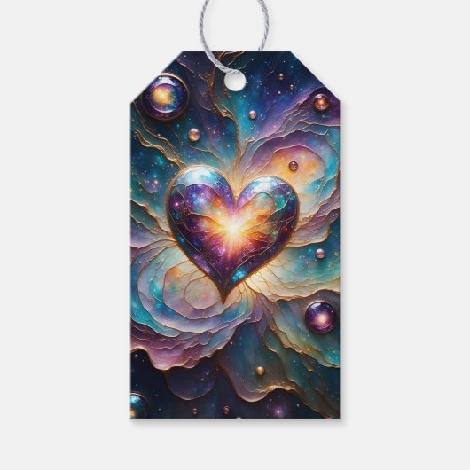Galaktisches Herz des Universums Geschenkanhänger (Vorderseite)