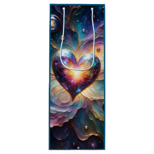 Galaktisches Herz des Universums Geschenktüte Für Weinflaschen