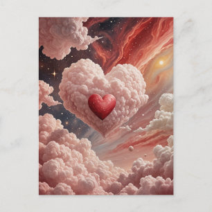 Galaktisches Herz Feiertagspostkarte