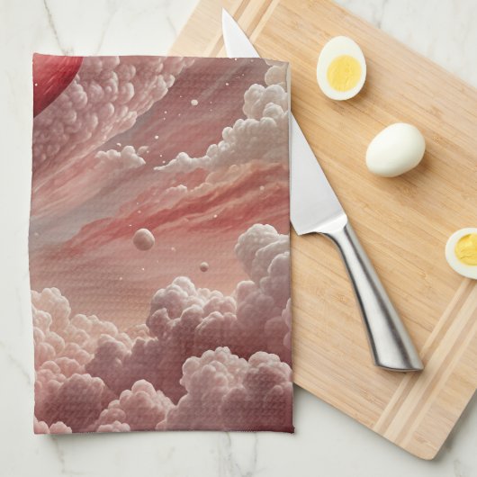 Galaktisches Herz Geschirrtuch (Viertel Falte)