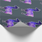 Galaktisches Lama-Packpapier Geschenkpapier (Ecke)