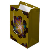 Galaktisches Octoskull Mittlere Geschenktüte (Vorderseite Schrägansicht)