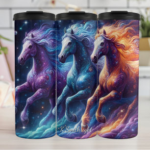 Galaktisches Pferdegalopp Sternengalaxie Thermosbecher