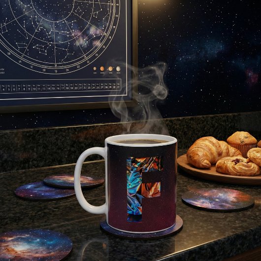 Galaktisches Prisma Initial F Tasse