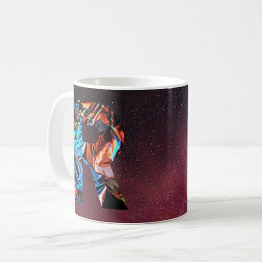 Galaktisches Prisma Initial R Tasse (Vorderseite Links)