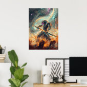 Galaktisches Ronin - Die kosmische Blade Poster (Heimbüro)