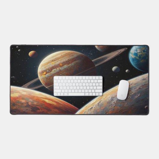 Galaktisches Schreibtisch Mat Space-Themed Maus Pa Schreibtischunterlage (Tastatur & Maus)