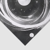 Galaktisches Schwarz-Weiß-Feld Seidenpapier (Ausschnitt)