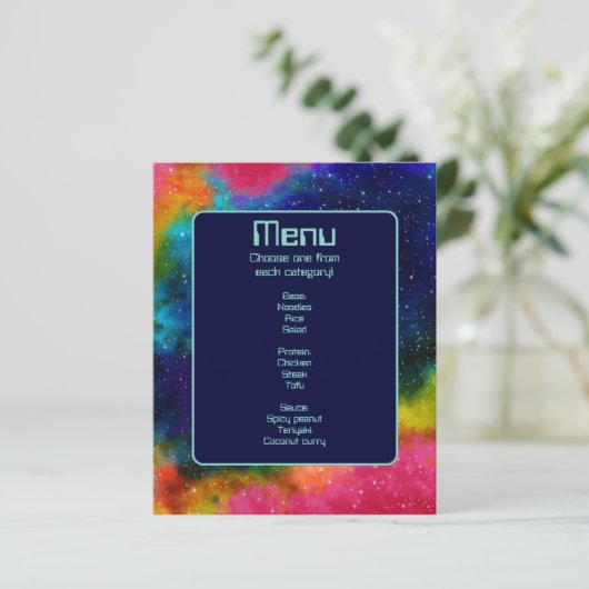 Galaktisches SCI-Fi-Hochzeitmenü (Stehend Vorderseite)