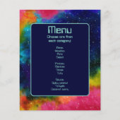 Galaktisches SCI-Fi-Hochzeitmenü (Vorderseite)