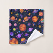 Galaktisches Wunderland - Badhandtuch Set (Waschlappen)