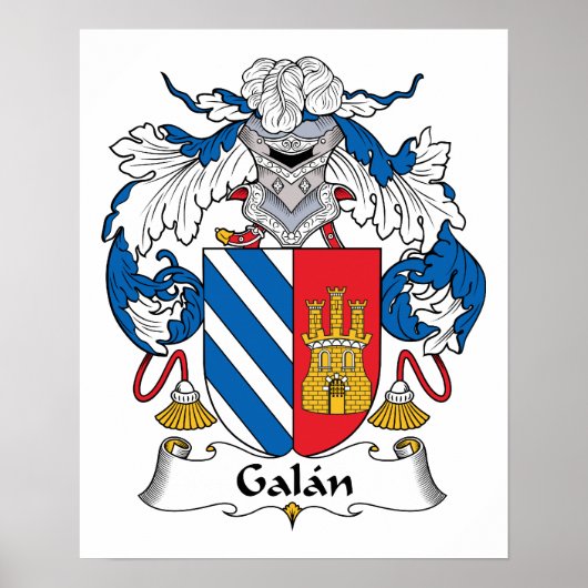 Galan Familienwappen Poster (Vorne)