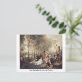 Galantes By Antoine Watteau Postkarte (Stehend Vorderseite)