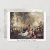 Galantes By Antoine Watteau Postkarte (Vorne/Hinten)