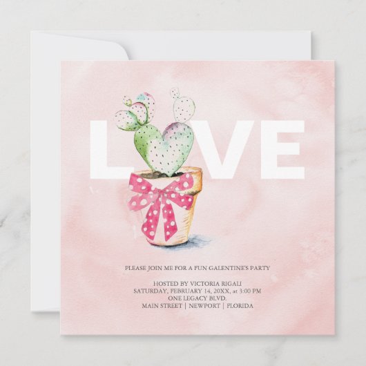 Galantine Einladung Geburtstagsparty (Vorderseite)