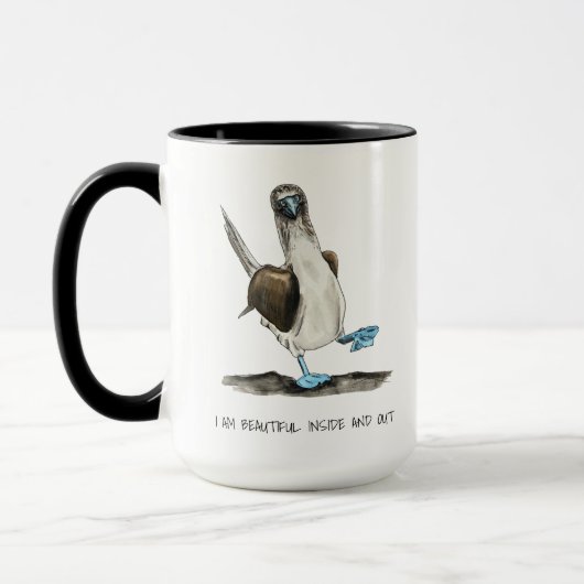 Galápagos Bird Affirmations Two-Tone Coffee Tasse (Links)