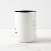 Galápagos Bird Affirmations Two-Tone Coffee Tasse (Zentrum)