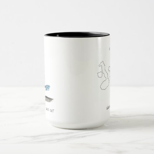 Galápagos Bird Affirmations Two-Tone Coffee Tasse (Zentrum)