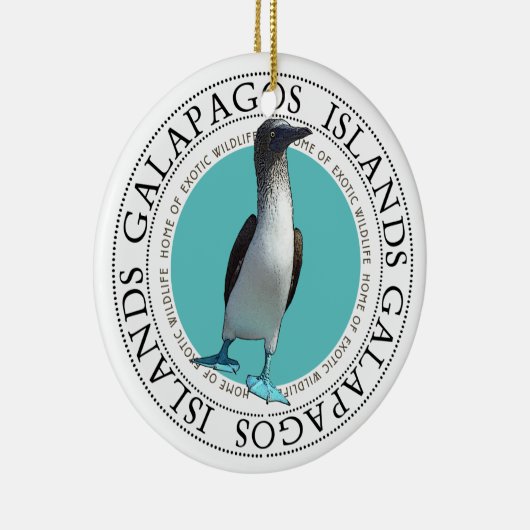 Galapagos Blue Footed Booby Keramik Ornament (Rechts)