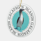 Galapagos Blue Footed Booby Keramik Ornament (Links)