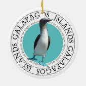 Galapagos Blue Footed Booby Keramik Ornament (Hinten)