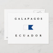 Galapagos Ecuador Alpha Dive Flag Postkarte (Vorne/Hinten)