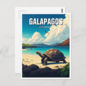 Galapagos Giant Tortoise Postkarte (Vorne/Hinten)