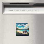 Galapagos Giant Tortoise Postkarte Magnet (In Situ (Geschirrspüler))