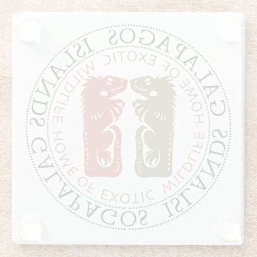 Galapagos Glasuntersetzer (Rückseite)