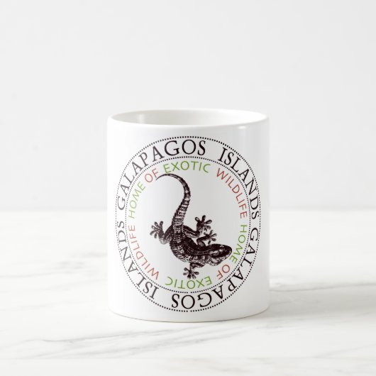 Galapagos-Insel-Eidechsen-Tasse Kaffeetasse (Mittel)