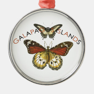 Galapagos-Insel-Schmetterling Silbernes Ornament
